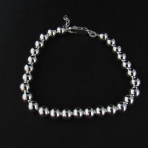 PULSERA BOLA 6MM 17 + 3CM AG