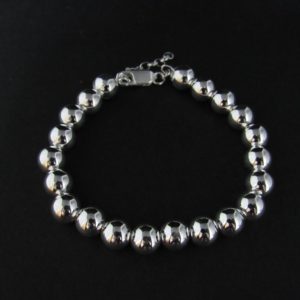 PULSERA BOLA 8MM 17CM AG