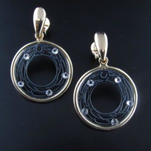 PENDIENTE CIRCONITA Y ORO ROSA AG
