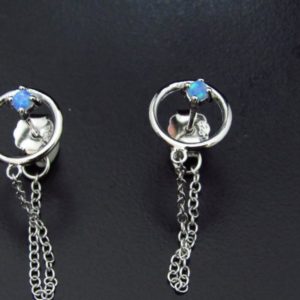 PENDIENTE OPALO CON CADENA AG