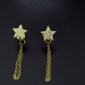 PENDIENTE ESTRELLLA CON CADENA AG