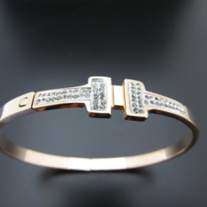 BRAZALETE ACERO Y CIRCONITA R