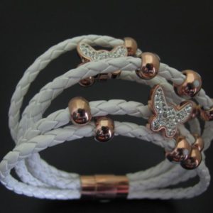 BRAZALETE PIEL DIJES MARIPOSA