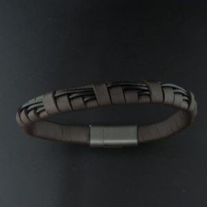 BRAZALETE PIEL Y ACERO