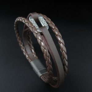 BRAZALETE PIEL Y ACERO