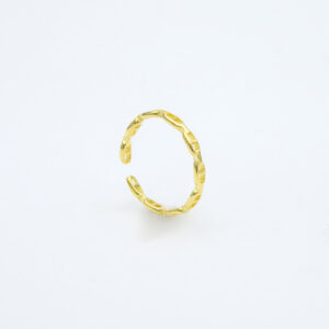 ANILLO DE CADENITA CON UN B.O.A AG