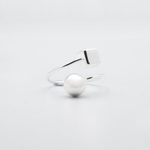 ANILLO CUBO Y BOLA AG