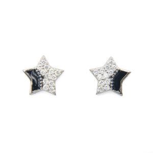 PENDIENTE ESTRELLA C/CZ CON ONIX AG