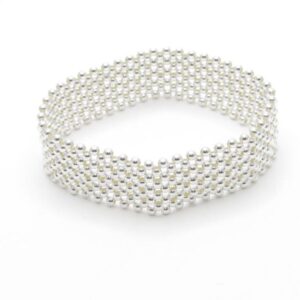 BRAZALETE TEJIDO 7 LINEAS PLATA DE LEY