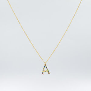 COLLAR INICIAL CON CZ Y UN B.O.A. AG