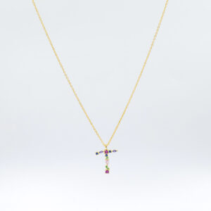 COLLAR INICIAL CON CZ Y UN B.O.A. AG